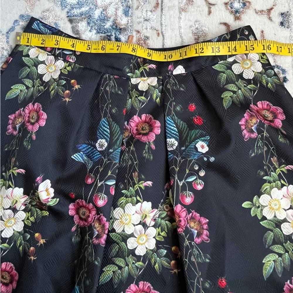 Ted Baker Bevly Oracle Floral-Jacquard Skirt size M - Picture 10 of 15
